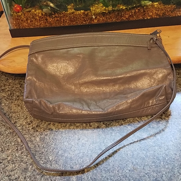 Gray Leather Purse Bag Mr. Leather - Picture 1 of 3